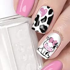 12 Peliculas de unhas 6 pares TEMA VAQUINHA VACA 247