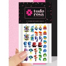 30 peliculas de unha DIVERTIDAMENTE MINI CARTELA alegria tristeza raiva nojinho anciedade