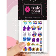 26 adesivos de unha BOLOFOFO PÃO DE QUEIJO adulto e infantil pelicula de unha