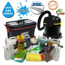 Kit 500 Lavagens A Seco + Aspirador + Carrinho Organizador