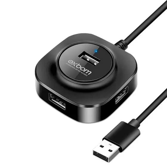 HUB USB com 4 Portas USB 2.0 480 Mbps UH-24 Exbom