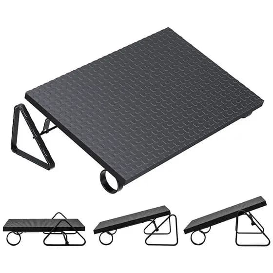 Apoio para Pés Emborrachado 3 Regulagens Altura Antiderrapante Ergonômico NR17 Reliza Robust 45x30cm