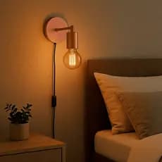 Luminária Arandela de Parede Cabeceira C/ Interruptor Abajur Retrô Moderno 127v/220v