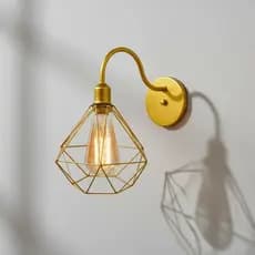 Luminária de Parede Arandela Retro Diamante Aramado Moderno Casa Varanda Area Gourmet