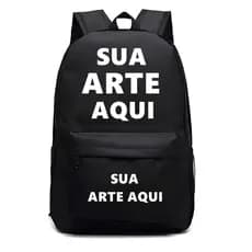 MOCHILA PERSONALIZADA BOLSA ESCOLAR SUA ARTE AQUI