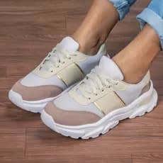 Tênis GuGi Feminino Casual Fiorella Leve e Confortável Sola Plataforma Antiderrapante Camurça 622-GG