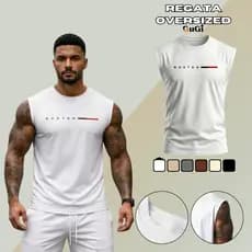 Regata Masculina Machão Camiseta Academia Algodão Treino Boston Maromba Confortável