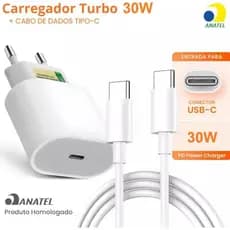 Carregador Tipo C Turbo 30w ORIGINAL A'Gold Compatível Galaxy A50 A70 71 S20 Ultra S21 S10 Note 10
