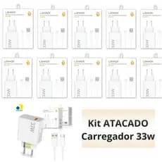 [ATACADO] 10 Carregador Tipo C Turbo Original Lehmox 33w ou 45w Compatível Galaxy Asus Xiaomi