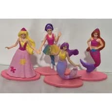 Kit com quatro bonecas Miniaturas 8cm