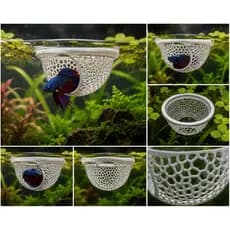 Esconderijo Toca Flutuante para Peixes Betta para Aquário Cama Descanso Aquarismo Decoração