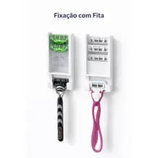 Suporte Porta Barbeador Gilete | Fixado com Fita Dupla Face | Acompanha fita