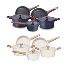 Conjunto de Panelas Titanium Aumínio Cerâmico Indução MTA 5 peças