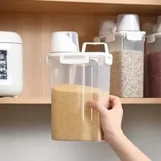 Pote Hermético 2L Com Medidor Organizador De Alimentos Mantimentos Arroz