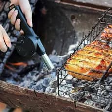 Soprador Acendedor para Churrasqueira Lareira Fogueira Manual