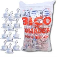 Kit Bico de Mamadeira Ortodontica 100% Silicone Tetê