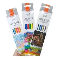 Kit 3 Caixas Lápis De Cor Soul Neon Pastel Metalic Sextavado BRW