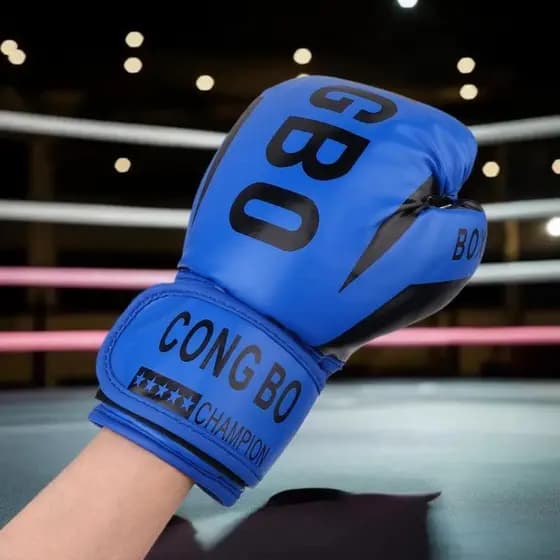 Spe Crianças 6oz Treinamento De Boxe Sparring Luvas De Couro Respirável Muay Thai Perfuração Karate FE