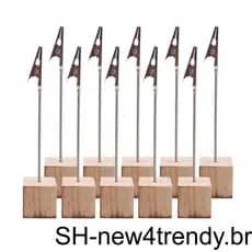 10pcs Porta-Cartões De Bricolage Ferramentas Organizadoras De Adorno De Mesa Bag Mesa De Festa De Casamento Memo Porta-Cartões Com Foto Clipes De Jacaré Base Em Cubo