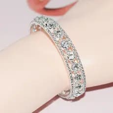 Pulseira De Cristal Da Moda Para Mulheres Jóias De Mão Multi-Layer De Noiva