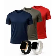 Kit Camisa Dry Fit Proteção UV Anti Suor Masculina Confortável com Relógio ULTRA Prova D'agua