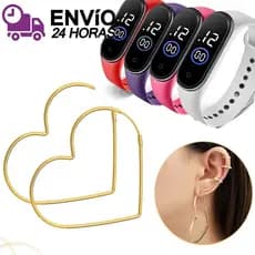Relogio Esportivo Academia Fitiniss Prova D'agua + Brinco Promoção fim de ano