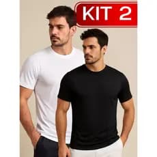 Kit 2 Camisetas Masculinas Dry Fit Proteção UV 50 anti suor Academia Treino Fitness