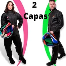 2 Capas De Chuva Motoqueiro Pvc Da Pioneira Kit Para Namorados Moto