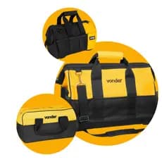 Bolsa Para Ferramentas Vonder Lona Resistente Com Compartimentos Bolsos Internos Externos Transporte Profissional