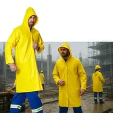 CAPA DE CHUVA REFORÇADA PVC FORRADO CONFORT IMPERMEAVEL CAPUZ ESPESSURA 0,30mm