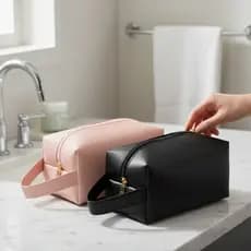 Kit 2 Necessaire Bolsa Pequena para maquiagem e acessorios Feminina Masculina Organizadora