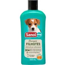 Shampoo Filhotes com Glicerina Extrato de Mel Sanol Dog 500ml