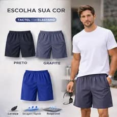 Bermudas Masculina Dry Fit academia Tactel com Elastano Bolso Fundo Shorts Academia alta qualidade