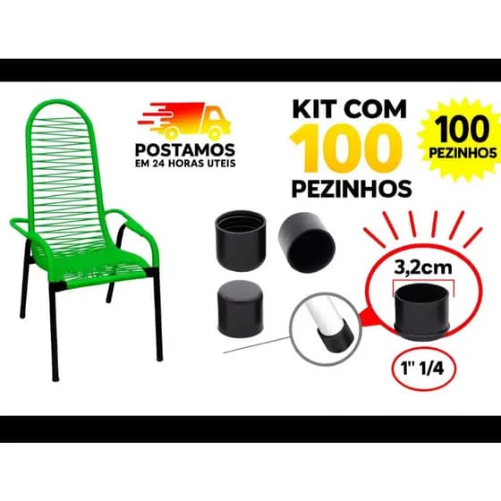 Pé De Cadeira externo PONTEIRA Para Cadeira De Área - ENVIO FULL