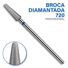 Broca Diamantada 720 Aço Inox Não Esquenta Alta Precisão Esterilizável Manicure Unha Profissional
