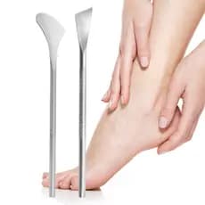 Kit Espátula Raspador Profissional 222 484 Calos Plantar Calcanhar Inox Precisão Pedicure Podologia