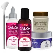 Kit Completo Spa dos Pés Profissional Amaciante Calosidade Hidratação Raspador 222 Esfoliante