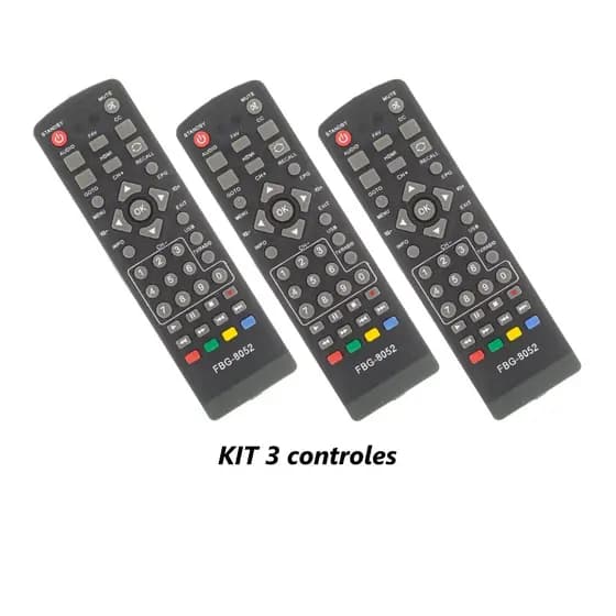 Kit 3 Controles Remoto P/conversor Digital Multilaser 8052
