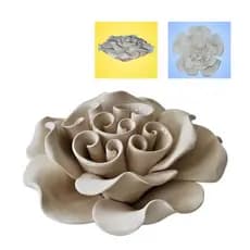 FLOR DECORATIVA ENFEITE ESTATUA BRANCA - LUXO
