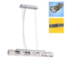 Pendente Lazz com cristáis e acabamento cromado - LUSTRE