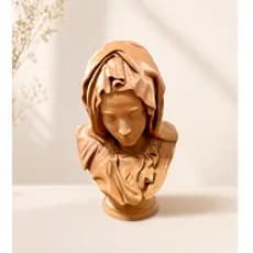 Busto Santa Virgem Maria 13 cm Pieta Michelangelo | Estátua Grega Arte Sacra Decoração Religiosa
