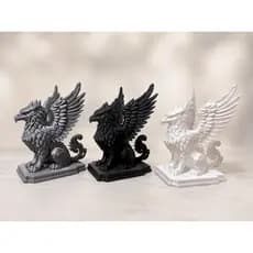 Decoração Grifo Hipogrifo 10, 13 e 18 cm | Griffo D&D Bicuço Harry Potter | Estilo Medieval Nórdico