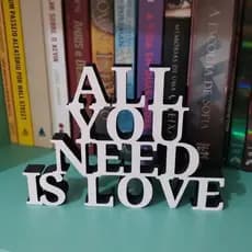 Decoração Beatles | All You Need Is Love The Beatles | Enfeite Banda Letra Música Tipografia