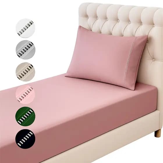 Jogo de Lençol 02 Peças 400 Fios Cama Solteiro Micropercal Ponto Palito/ OU 1 FRONHA PP