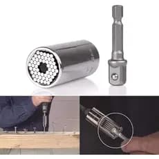 Soquete universal para parafusadeira com adaptador  multiuso 7 a 19 mm