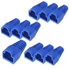 Kit 50 Plug Capa Modular Protetoras P/conector Rj45 Azul