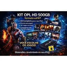 🎮 KIT OPL HD 500GB + MEMORY CARD 8MB PS2 – VOCÊ ESCOLHE OS JOGOS! 🔥
