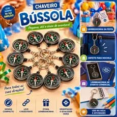 Kit 2 / 6 /12 Chaveiro Bússola plástico ideal para Lembrancinha Festa Aniversário