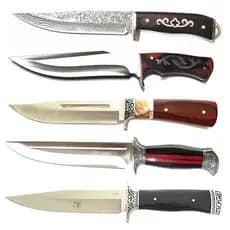 Faca Para Churrasco Profissional Super Luxo Afiada Cabo Madeira com Aço C/ Bainha