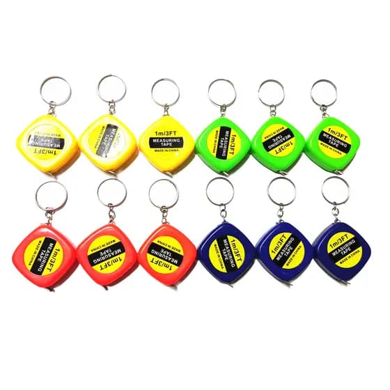 Kit com 12 24 36 48 chaveiro mini trena 1 metro ideal para lembrancinha festa evento